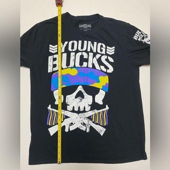 Young Bucks Official Bullet Club Pro Wrestling Tees Men's Black T-Shirt Sz L - Picture 3 of 9